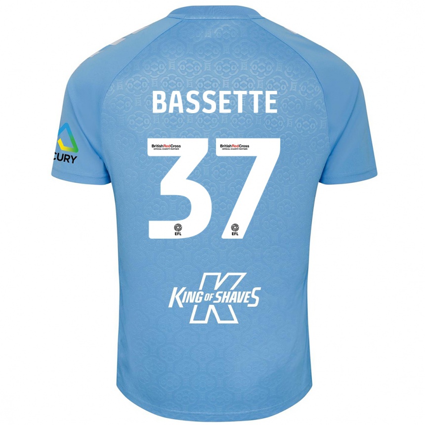 Kids Football Norman Bassette #37 Blue White Home Jersey 2024/25 T-Shirt Australia