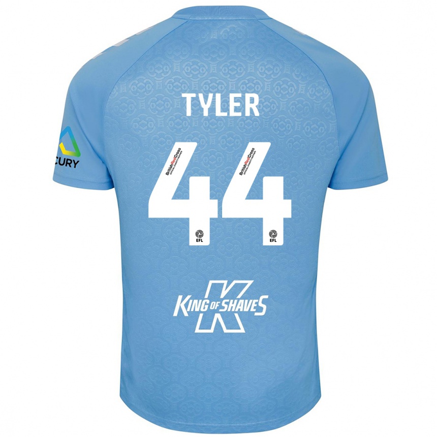 Kids Football Cian Tyler #44 Blue White Home Jersey 2024/25 T-Shirt Australia