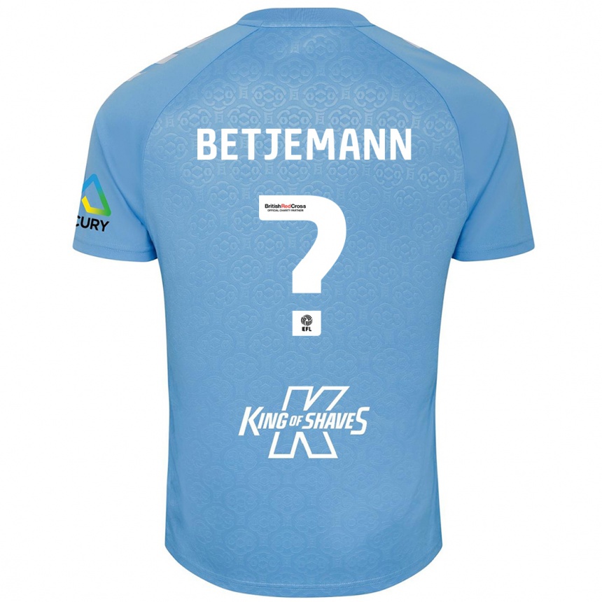 Kids Football Elliot Betjemann #0 Blue White Home Jersey 2024/25 T-Shirt Australia