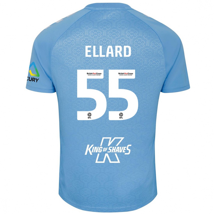 Kids Football Aston Ellard #55 Blue White Home Jersey 2024/25 T-Shirt Australia