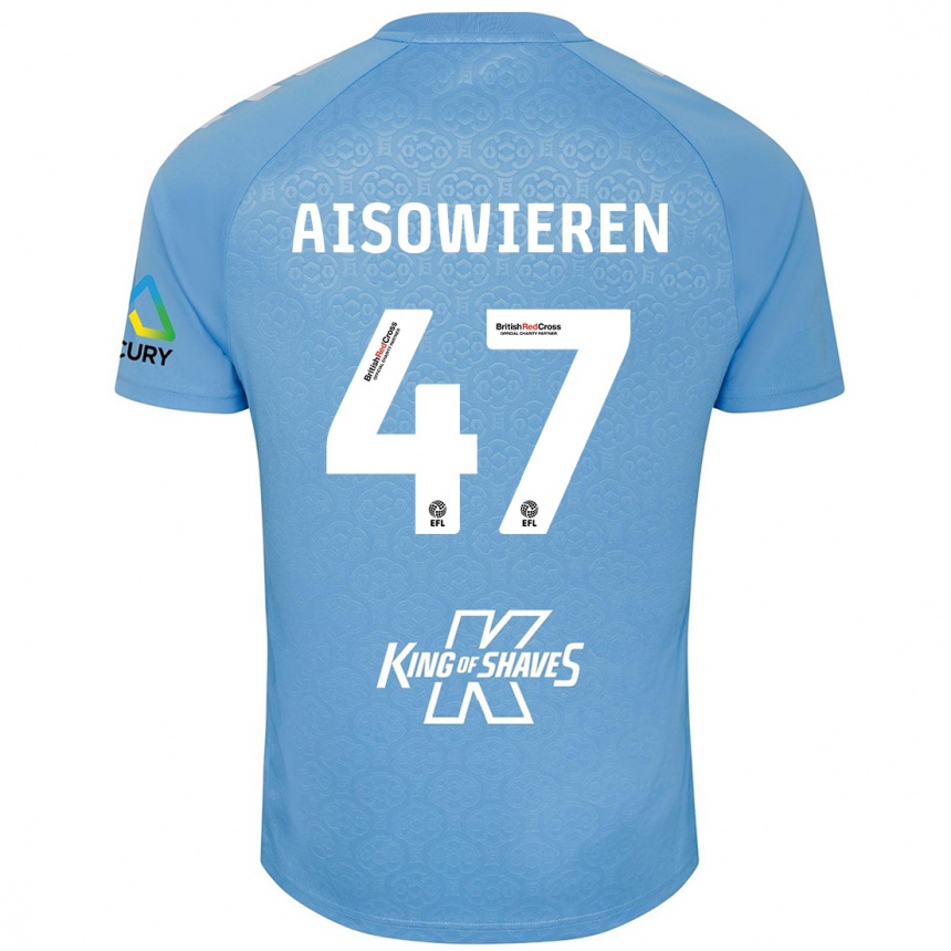 Kids Football Evan Eghosa Aisowieren #47 Blue White Home Jersey 2024/25 T-Shirt Australia