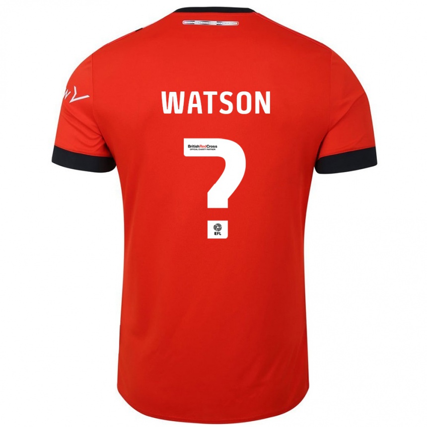 Kids Football Louie Watson #0 Orange Black Home Jersey 2024/25 T-Shirt Australia