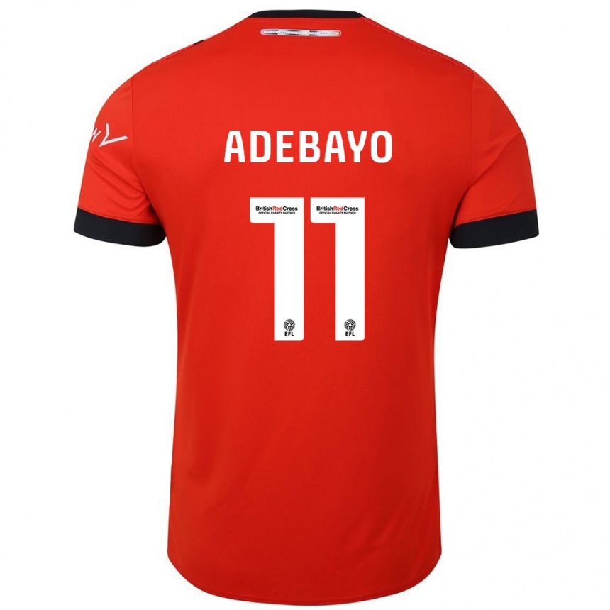 Kids Football Elijah Adebayo #11 Orange Black Home Jersey 2024/25 T-Shirt Australia