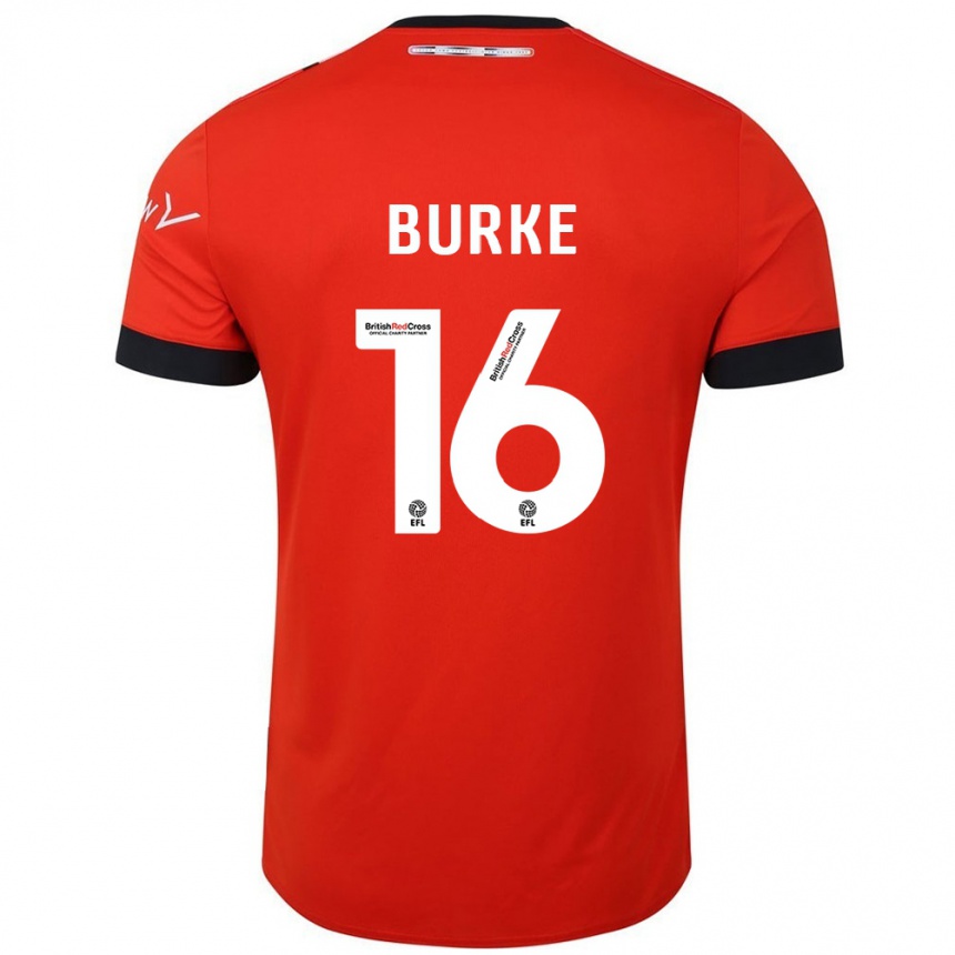 Kids Football Reece Burke #16 Orange Black Home Jersey 2024/25 T-Shirt Australia