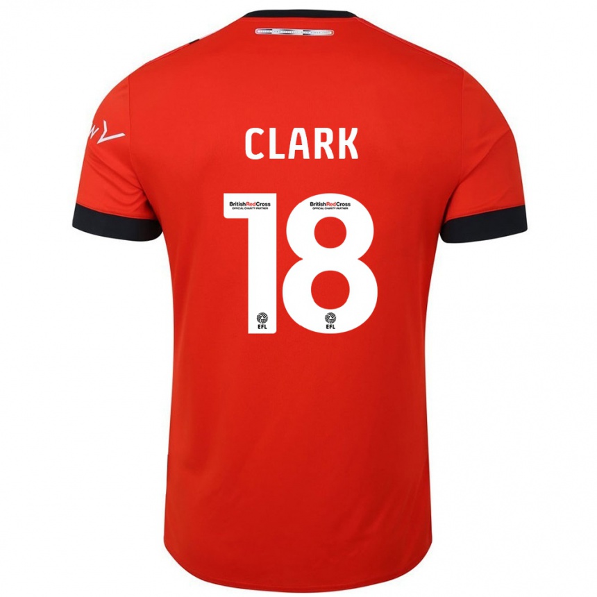 Kids Football Jordan Clark #18 Orange Black Home Jersey 2024/25 T-Shirt Australia