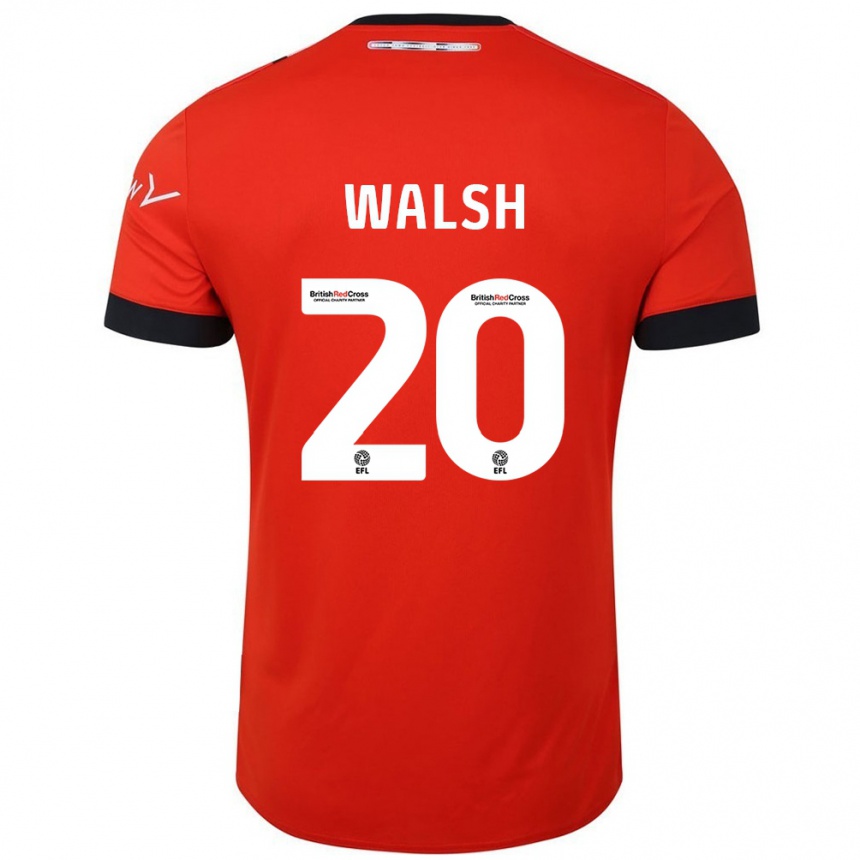 Kids Football Liam Walsh #20 Orange Black Home Jersey 2024/25 T-Shirt Australia