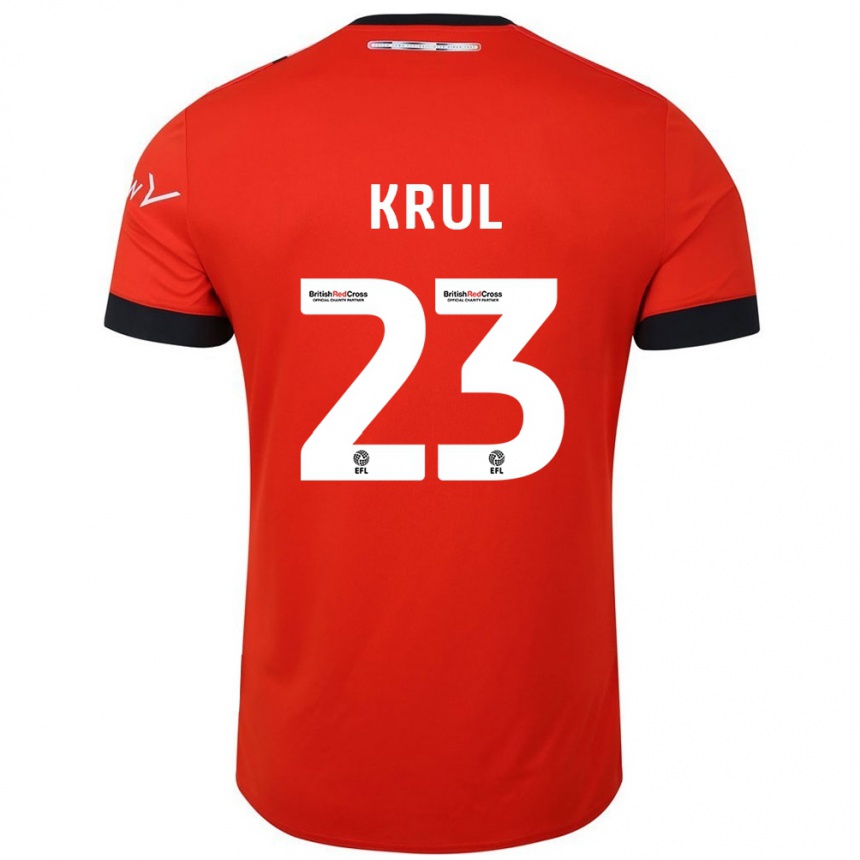 Kids Football Tim Krul #23 Orange Black Home Jersey 2024/25 T-Shirt Australia