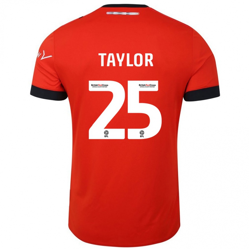 Kids Football Joe Taylor #25 Orange Black Home Jersey 2024/25 T-Shirt Australia