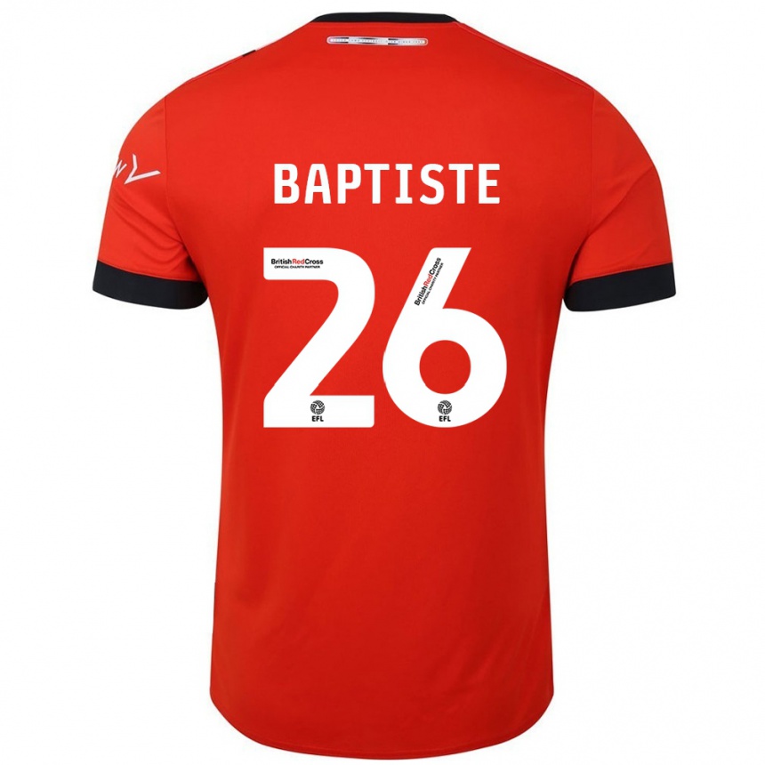 Kids Football Shandon Baptiste #26 Orange Black Home Jersey 2024/25 T-Shirt Australia