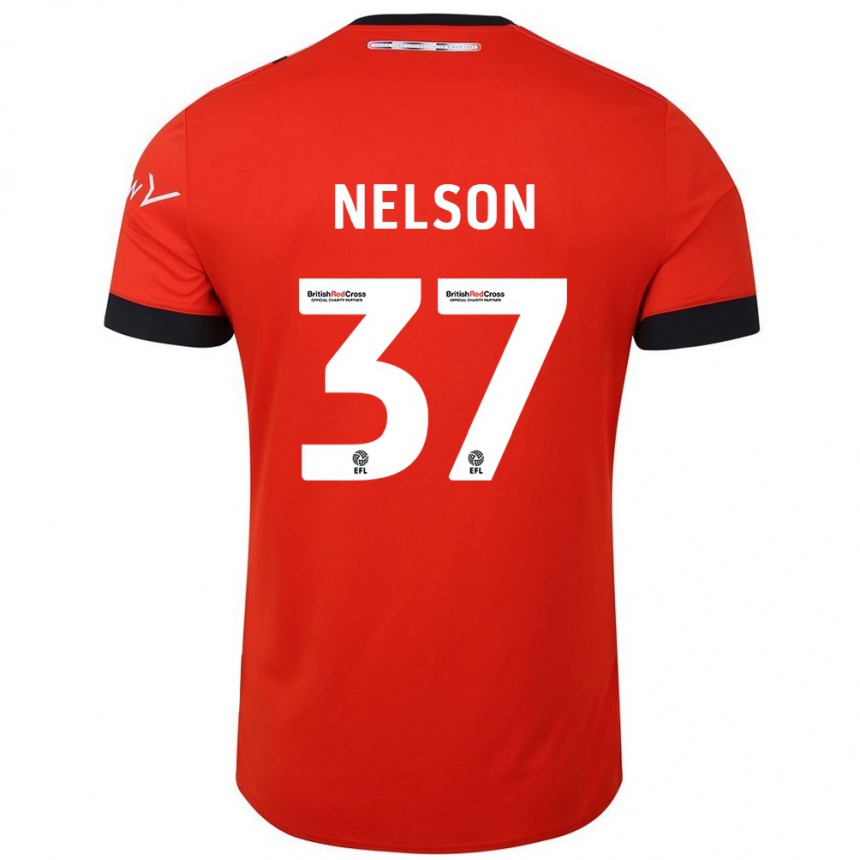 Kids Football Zack Nelson #37 Orange Black Home Jersey 2024/25 T-Shirt Australia