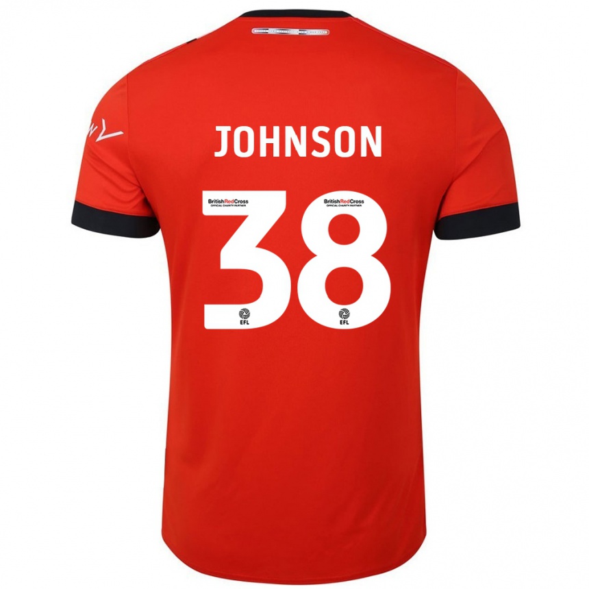 Kids Football Joe Johnson #38 Orange Black Home Jersey 2024/25 T-Shirt Australia