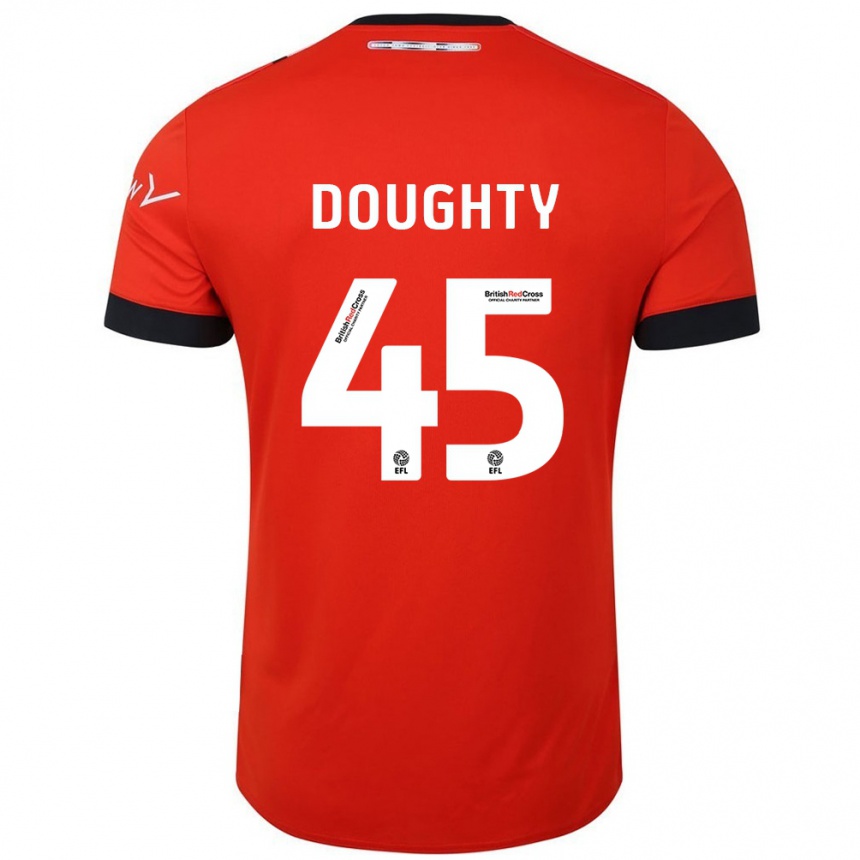 Kids Football Alfie Doughty #45 Orange Black Home Jersey 2024/25 T-Shirt Australia