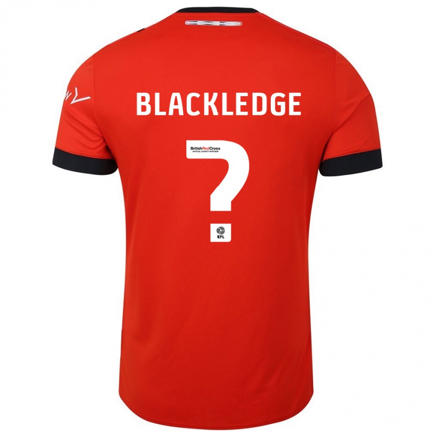 Kids Football Henry Blackledge #0 Orange Black Home Jersey 2024/25 T-Shirt Australia