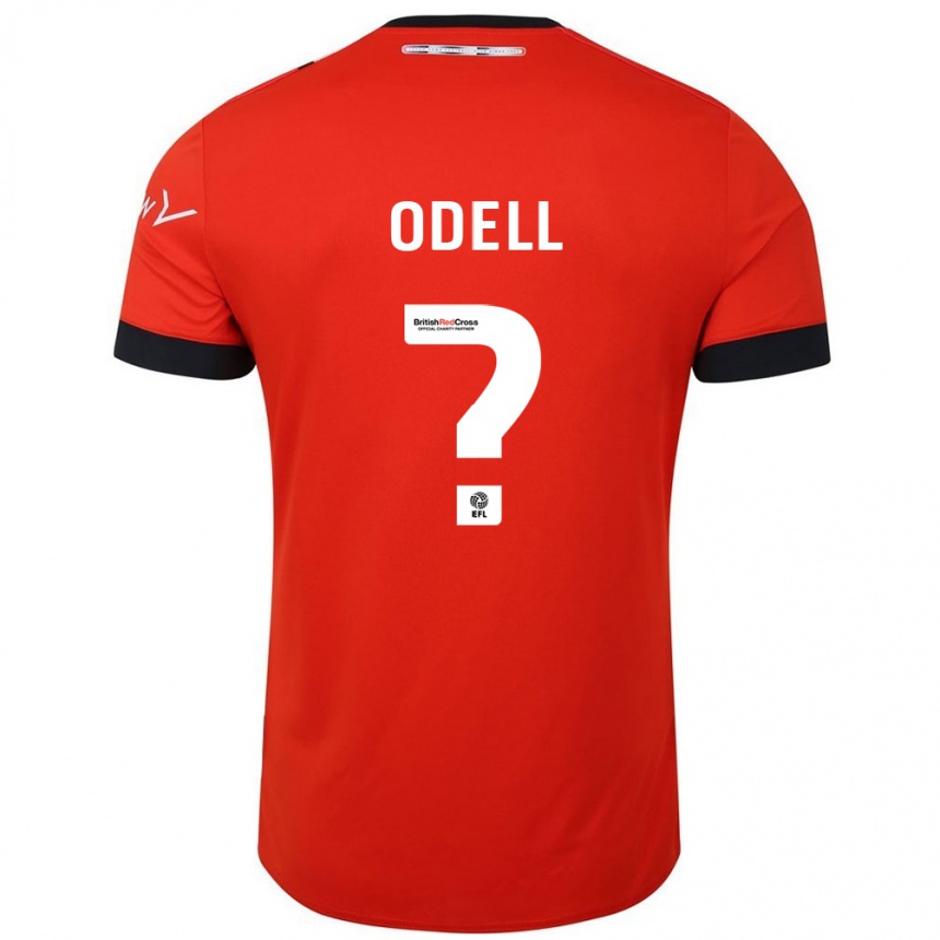 Kids Football Josh Odell #0 Orange Black Home Jersey 2024/25 T-Shirt Australia