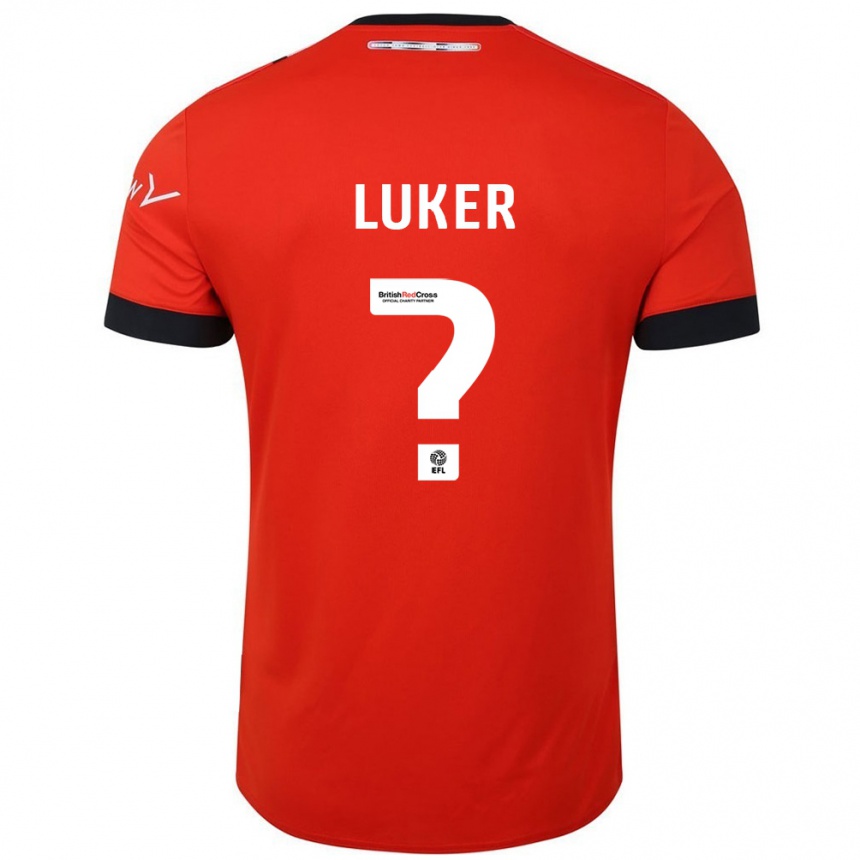 Kids Football Jayden Luker #0 Orange Black Home Jersey 2024/25 T-Shirt Australia