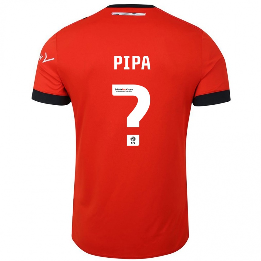 Kids Football Oliver Pipa #0 Orange Black Home Jersey 2024/25 T-Shirt Australia