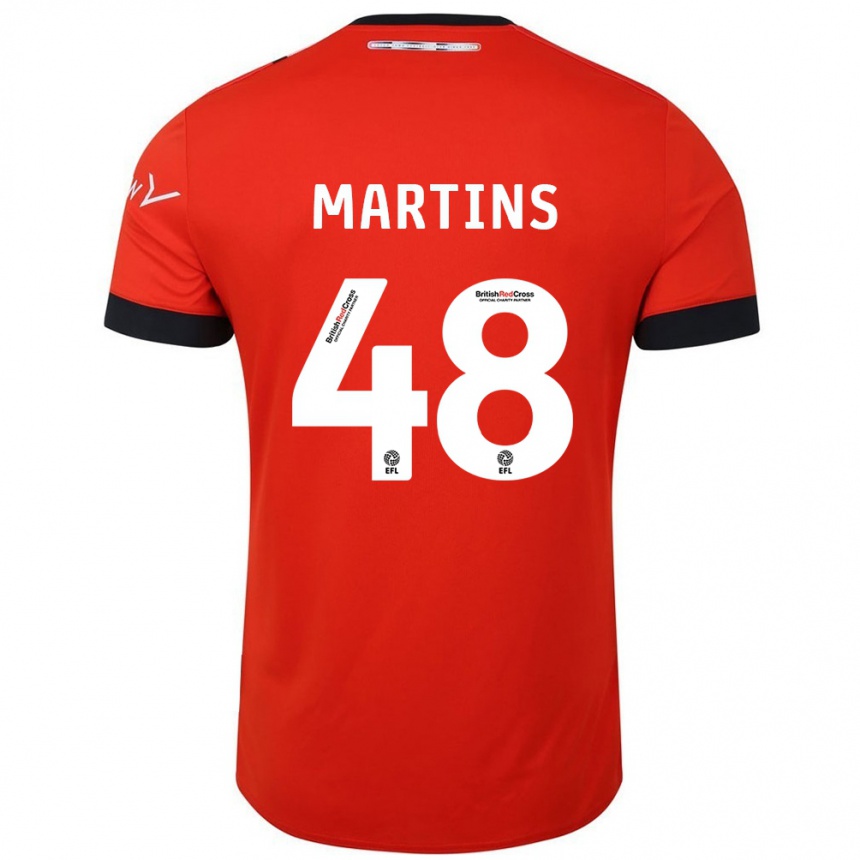 Kids Football Dominic Dos Santos Martins #48 Orange Black Home Jersey 2024/25 T-Shirt Australia