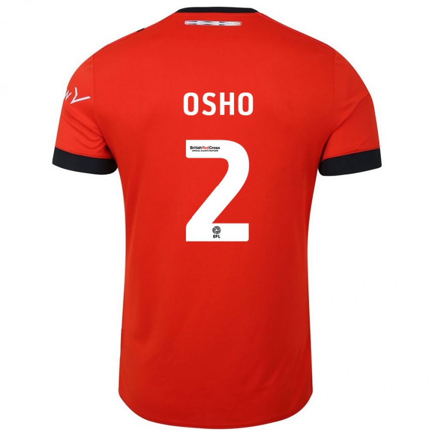 Kids Football Gabriel Osho #2 Orange Black Home Jersey 2024/25 T-Shirt Australia