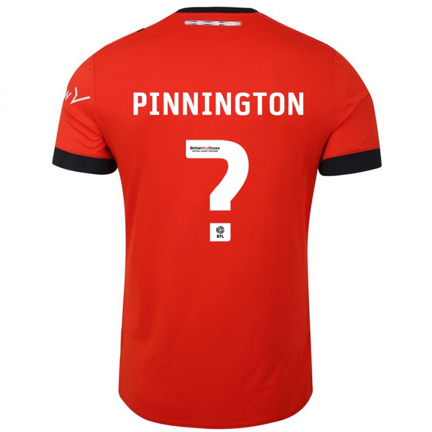 Kids Football Jacob Pinnington #0 Orange Black Home Jersey 2024/25 T-Shirt Australia