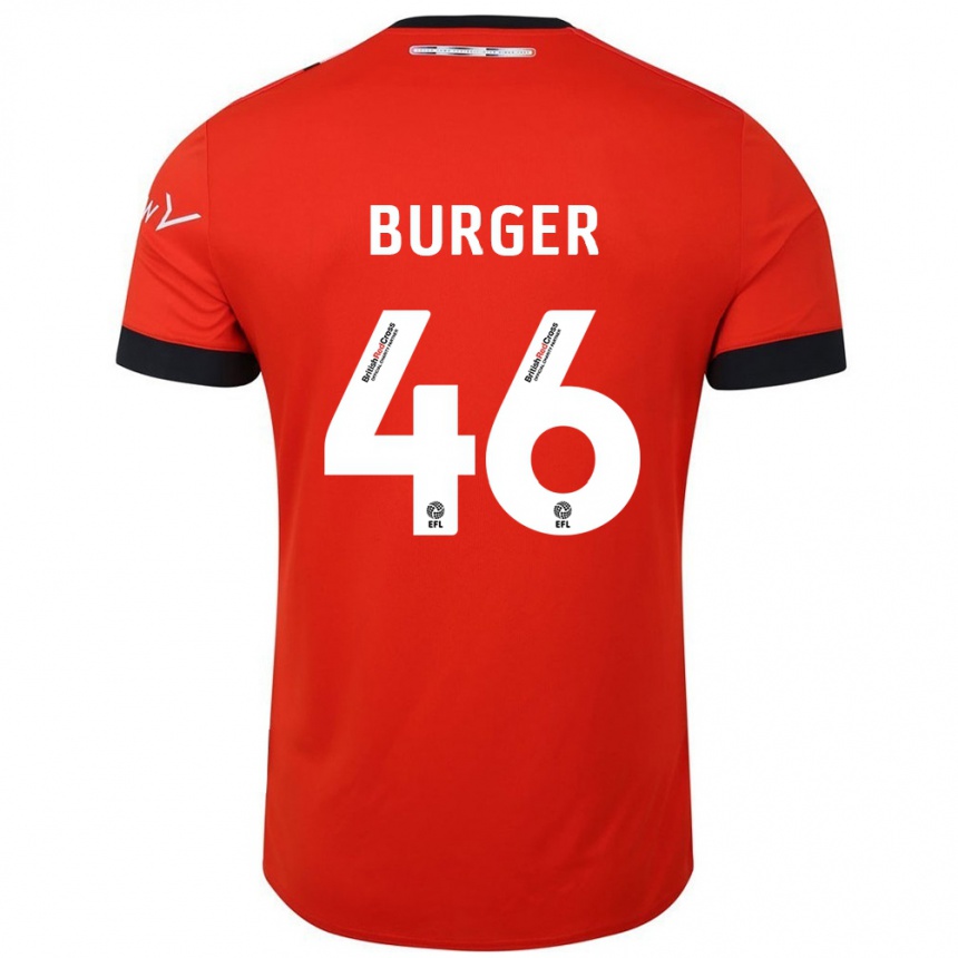 Kids Football Jake Burger #46 Orange Black Home Jersey 2024/25 T-Shirt Australia