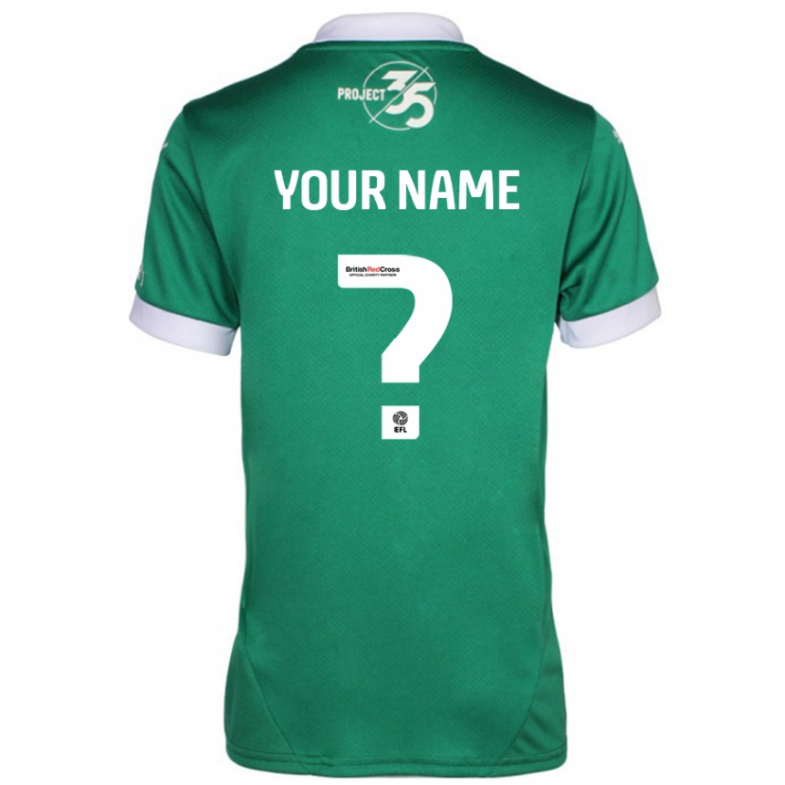 Kids Football Your Name #0 Green White Home Jersey 2024/25 T-Shirt Australia