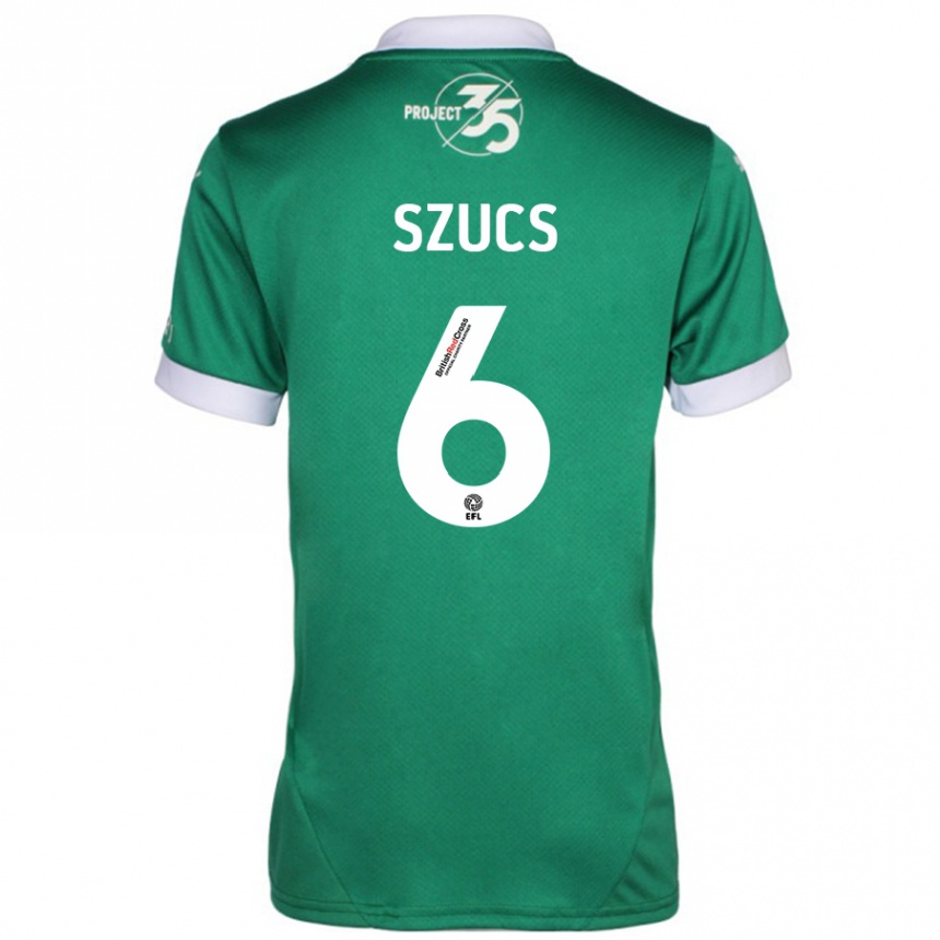 Kids Football Kornél Szűcs #6 Green White Home Jersey 2024/25 T-Shirt Australia