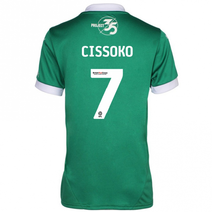 Kids Football Ibrahim Cissoko #7 Green White Home Jersey 2024/25 T-Shirt Australia