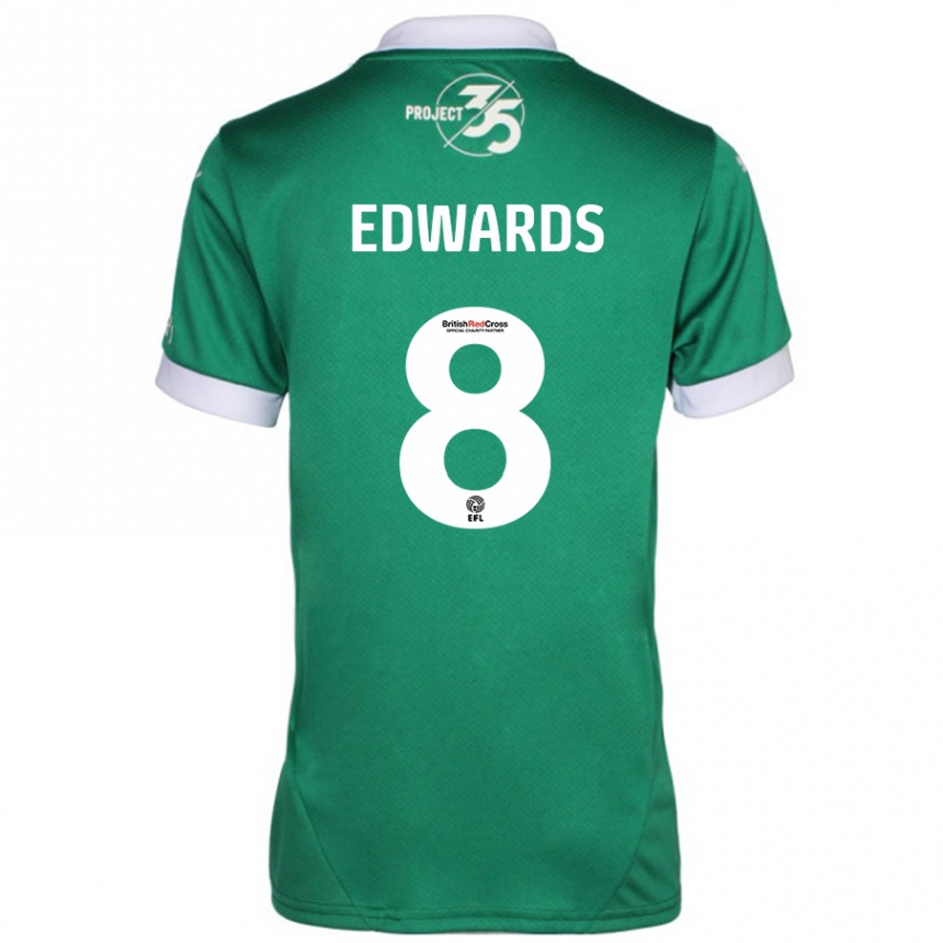 Kids Football Joe Edwards #8 Green White Home Jersey 2024/25 T-Shirt Australia