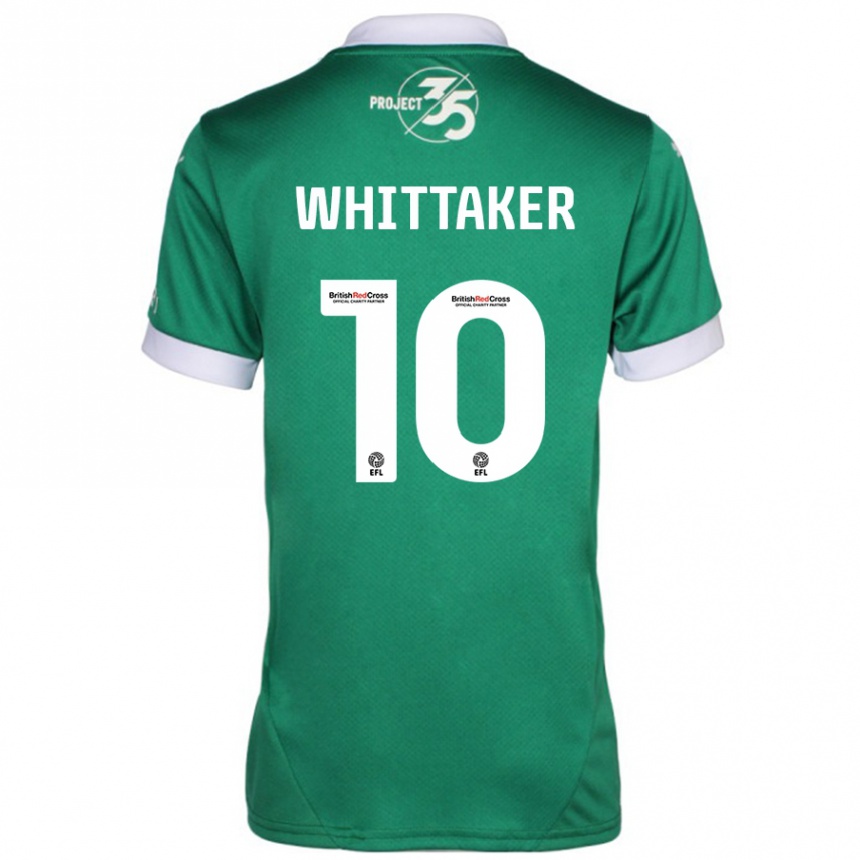 Kids Football Morgan Whittaker #10 Green White Home Jersey 2024/25 T-Shirt Australia