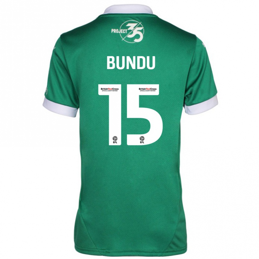 Kids Football Mustapha Bundu #15 Green White Home Jersey 2024/25 T-Shirt Australia