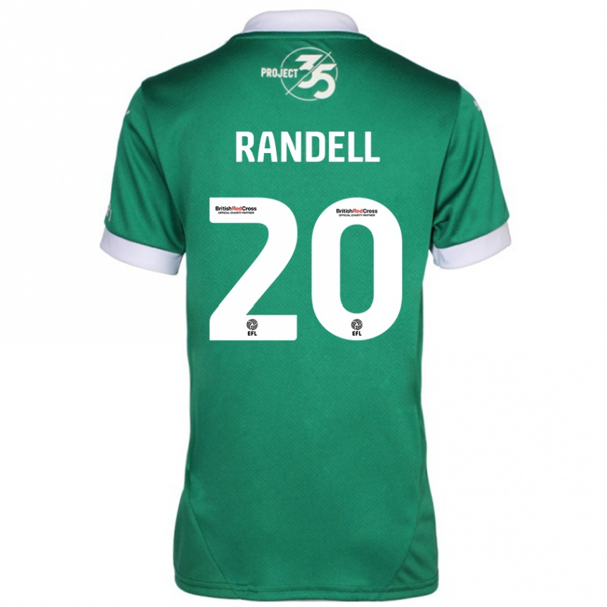 Kids Football Adam Randell #20 Green White Home Jersey 2024/25 T-Shirt Australia