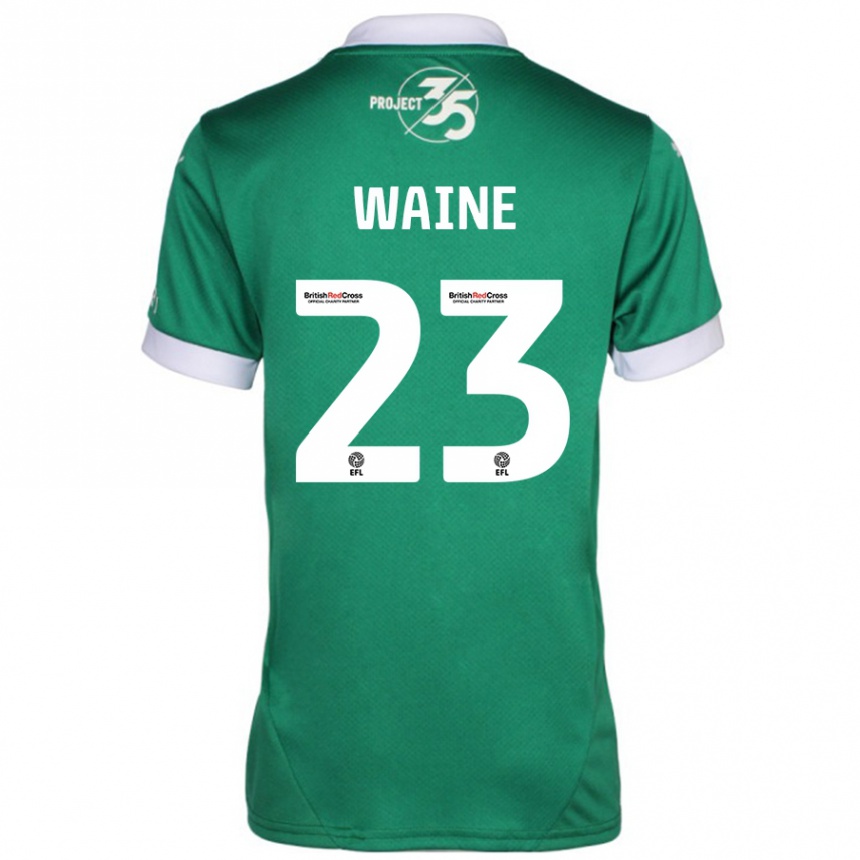 Kids Football Ben Waine #23 Green White Home Jersey 2024/25 T-Shirt Australia