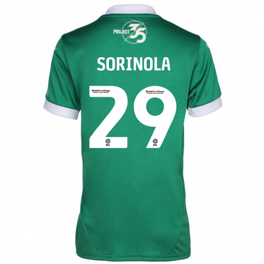 Kids Football Matthew Sorinola #29 Green White Home Jersey 2024/25 T-Shirt Australia