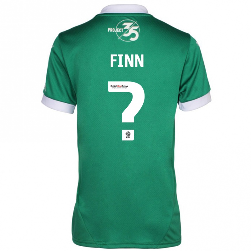 Kids Football Tegan Finn #0 Green White Home Jersey 2024/25 T-Shirt Australia