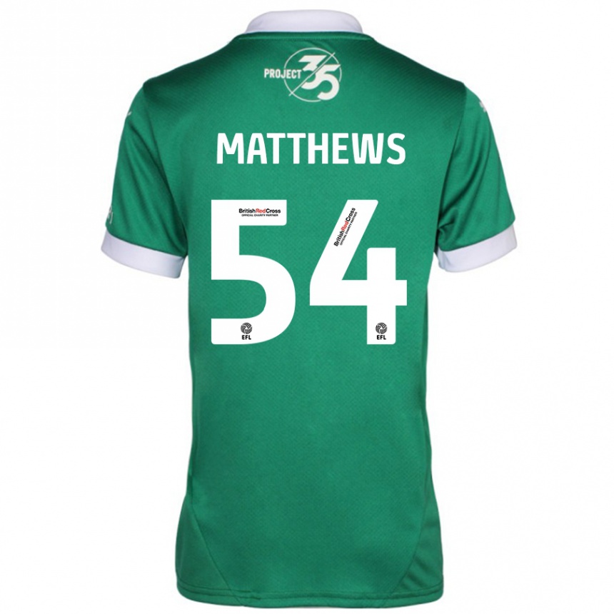 Kids Football Jack Matthews #54 Green White Home Jersey 2024/25 T-Shirt Australia