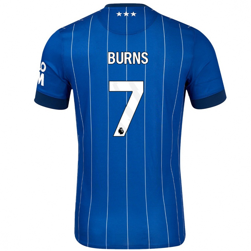 Kids Football Wes Burns #7 Navy Blue Home Jersey 2024/25 T-Shirt Australia