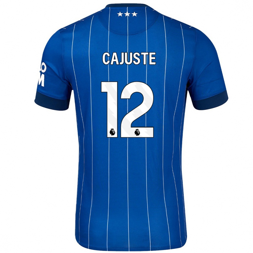 Kids Football Jens Cajuste #12 Navy Blue Home Jersey 2024/25 T-Shirt Australia