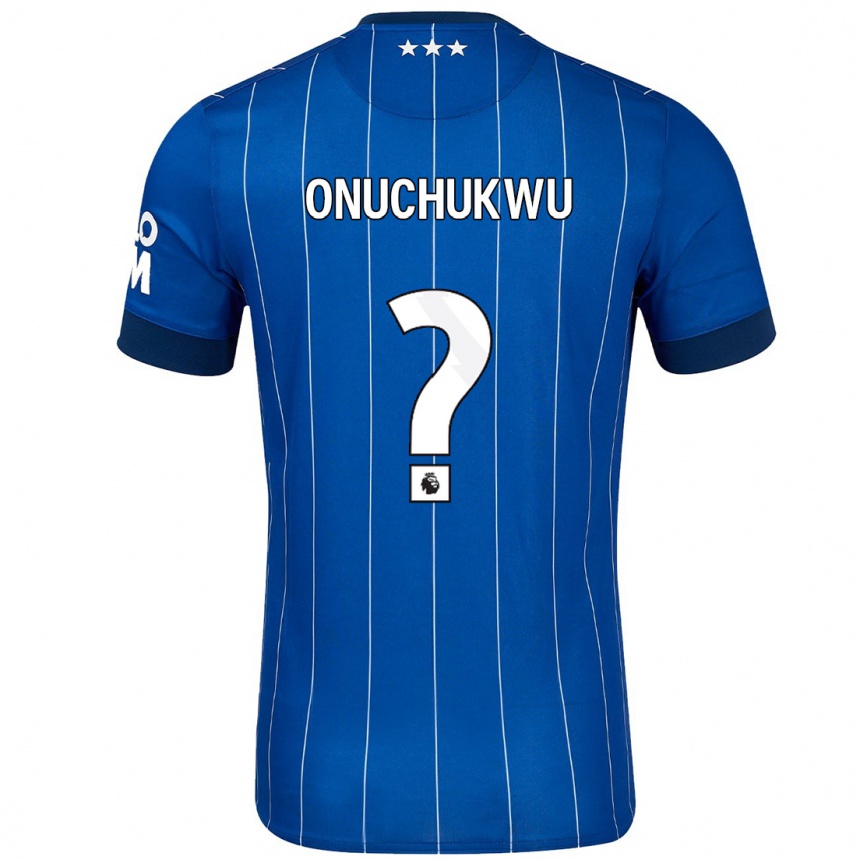 Kids Football Abube Onuchukwu #0 Navy Blue Home Jersey 2024/25 T-Shirt Australia