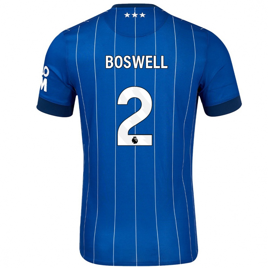 Kids Football Maria Boswell #2 Navy Blue Home Jersey 2024/25 T-Shirt Australia