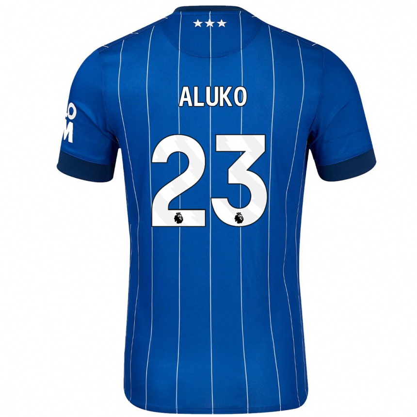 Kids Football Sone Aluko #23 Navy Blue Home Jersey 2024/25 T-Shirt Australia