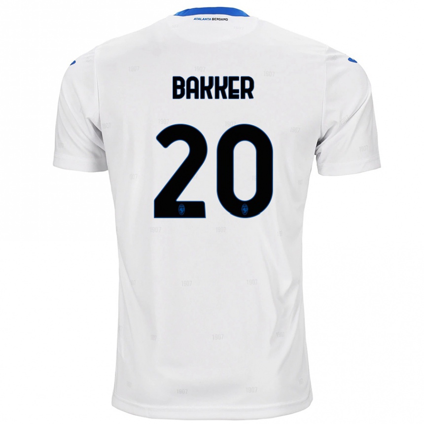 Kids Football Mitchel Bakker #20 White Away Jersey 2024/25 T-Shirt Australia