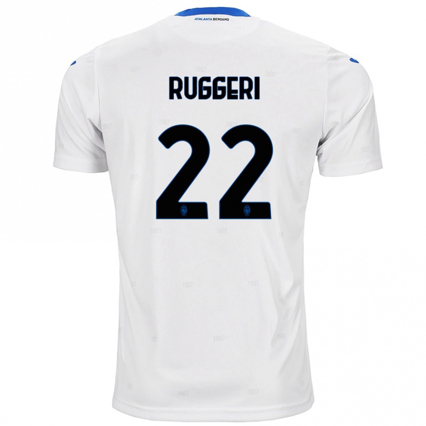 Kids Football Matteo Ruggeri #22 White Away Jersey 2024/25 T-Shirt Australia