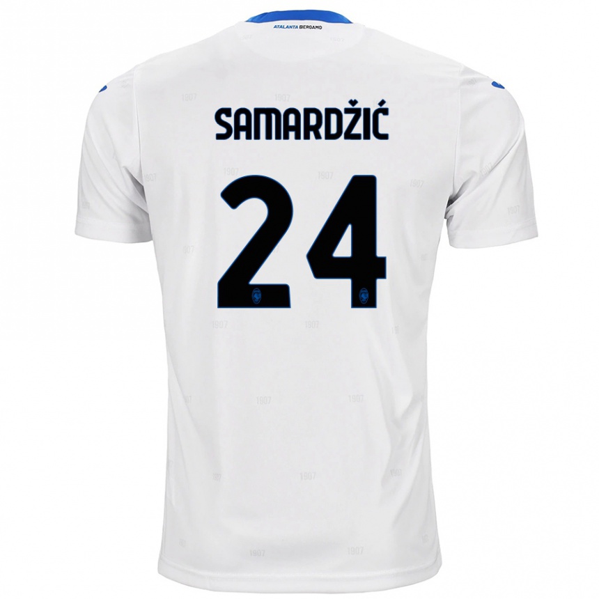 Kids Football Lazar Samardžić #24 White Away Jersey 2024/25 T-Shirt Australia