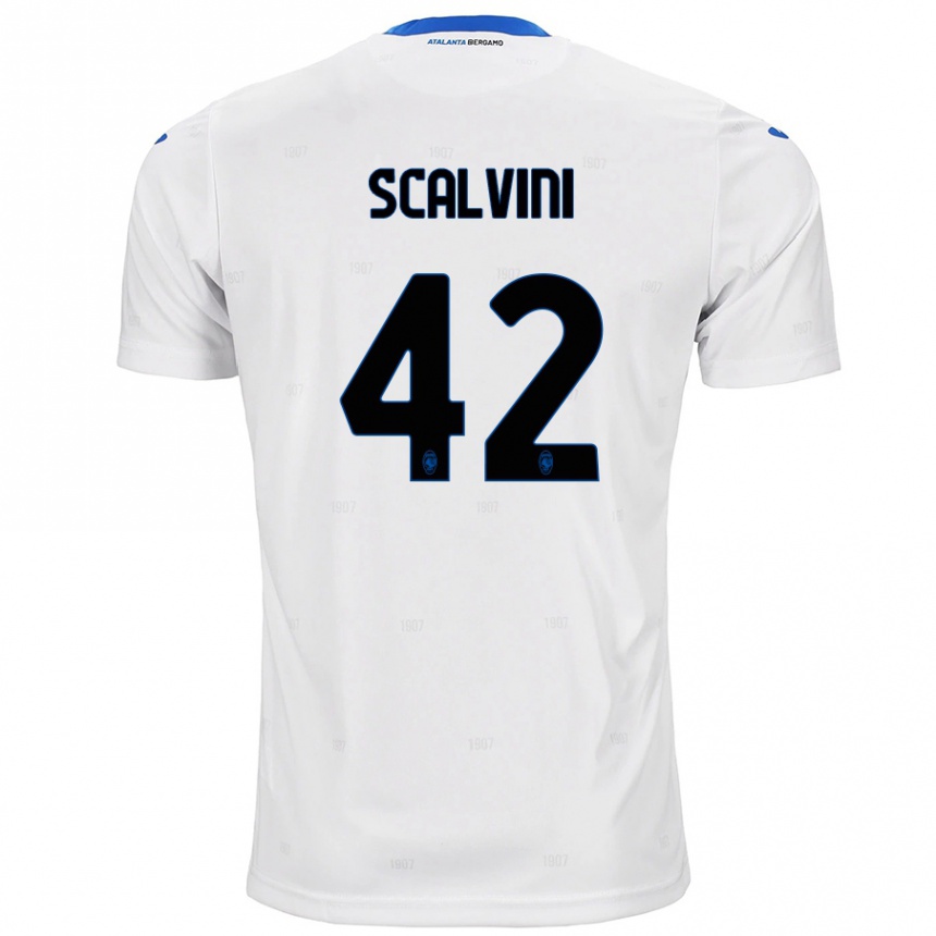 Kids Football Giorgio Scalvini #42 White Away Jersey 2024/25 T-Shirt Australia