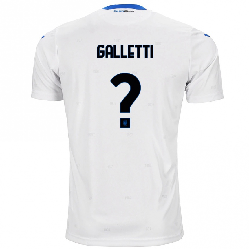 Kids Football Elia Galletti #0 White Away Jersey 2024/25 T-Shirt Australia