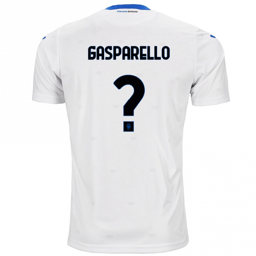 Kids Football Francesco Gasparello #0 White Away Jersey 2024/25 T-Shirt Australia