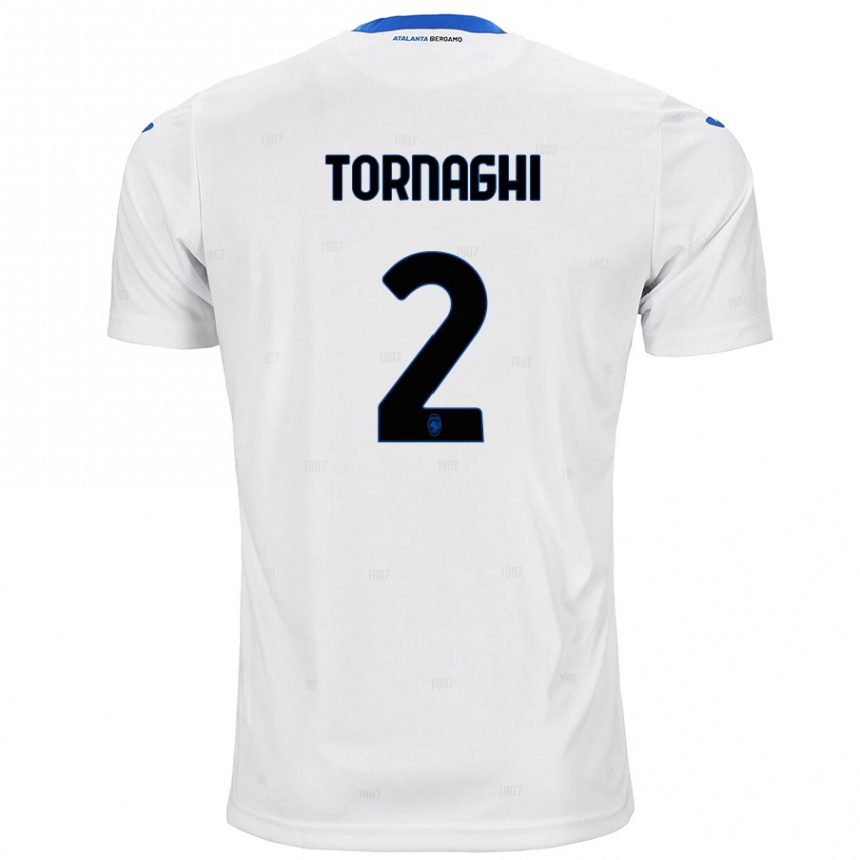 Kids Football Pietro Tornaghi #2 White Away Jersey 2024/25 T-Shirt Australia