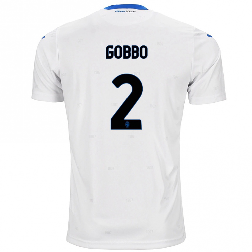 Kids Football Luca Gobbo #2 White Away Jersey 2024/25 T-Shirt Australia