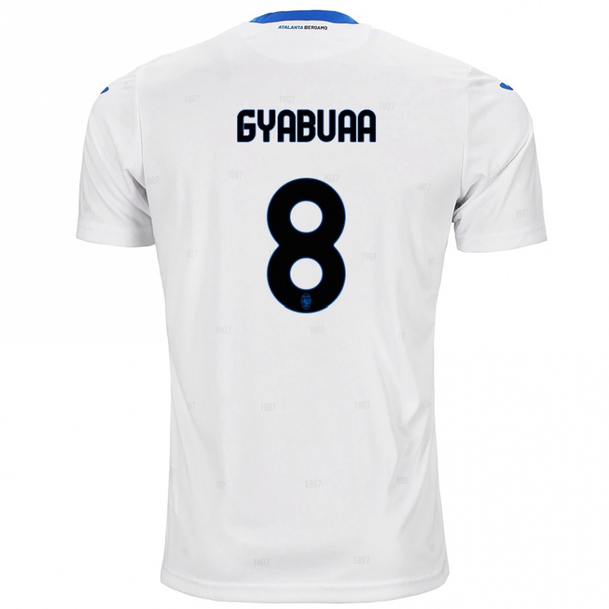 Kids Football Emmanuel Gyabuaa #8 White Away Jersey 2024/25 T-Shirt Australia