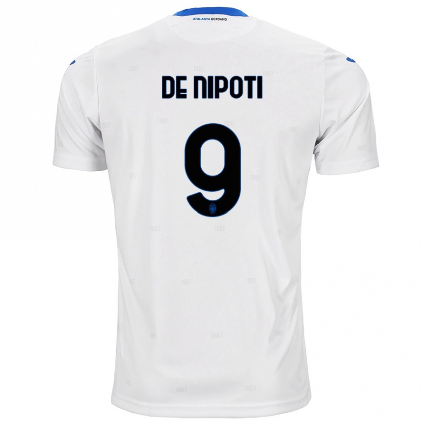 Kids Football Tommaso De Nipoti #9 White Away Jersey 2024/25 T-Shirt Australia